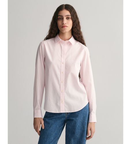 Til kvinder. 4300214 Skjorte Regular Fit lyserød stribet poplinskjorte (44), Casual, , Bomuld, Lange ærmer - Gant - Modalova