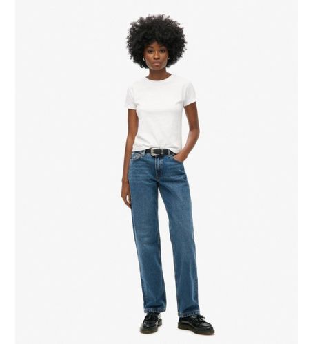 Til kvinder. W7011160A Jeans lige (26/30), Casual, Bomuld, Denim - Superdry - Modalova