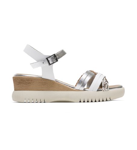 Til kvinder. 3156-111 Kilehælssandaler i læder Berta , (36), Sølvfarvet, 3-5 cm, Spænder, Casual - Porronet - Modalova
