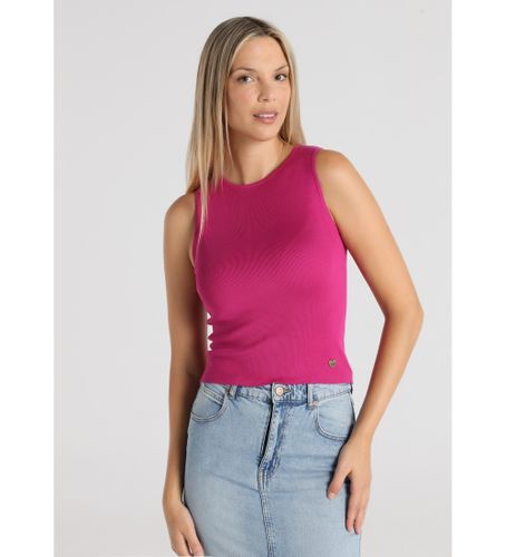 Til kvinder. 423132697 Ærmeløs ribstrikket T-shirt uden ærmer (XS), Casual, Viscose, Uden ærmer/stropper - Lois Jeans - Modalova