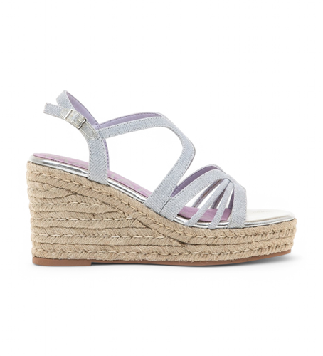 Til kvinder. 68559 Asti-sandaler i (35), Sølvfarvet, Stof, 3-5 cm, Spænder, Casual - Mariamare - Modalova