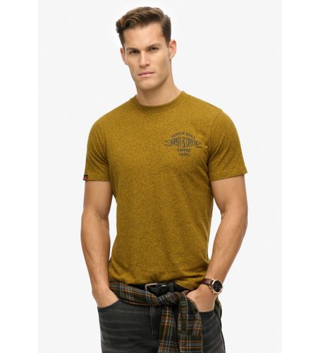 Til mænd. M1012128A Copper Label sennepsfarvet t-shirt med afslappet pasform (S), Casual, Bomuld, Korte ærmer - Superdry - Modalova