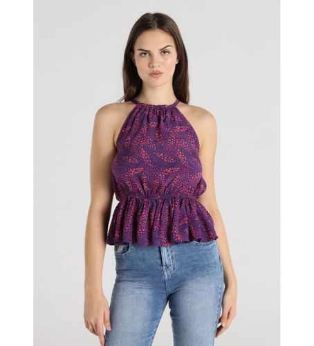 Til kvinder. 431782691 - Bluse - Off-the-shoulder printet mini elastik i taljen (XS), Casual, , Viscose, Uden ærme - Lois Jeans - Modalova