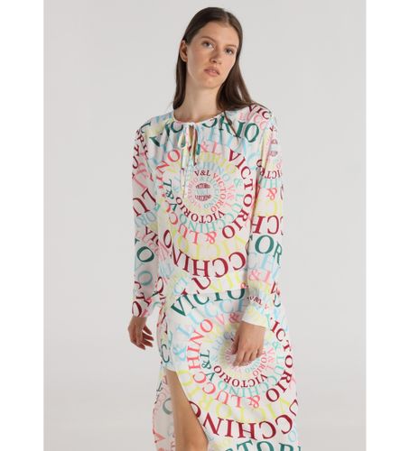 Til kvinder. 330428149 Blomstrende langærmet bluse med print (S), Casual, Polyester, Lange ærmer - Victorio & Lucchino, V&L - Modalova