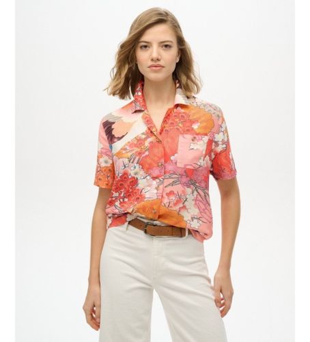 Til kvinder. W4010464A Skjorte fra Coral Beach Resort (S), Casual, Viscose, Lange ærmer - Superdry - Modalova