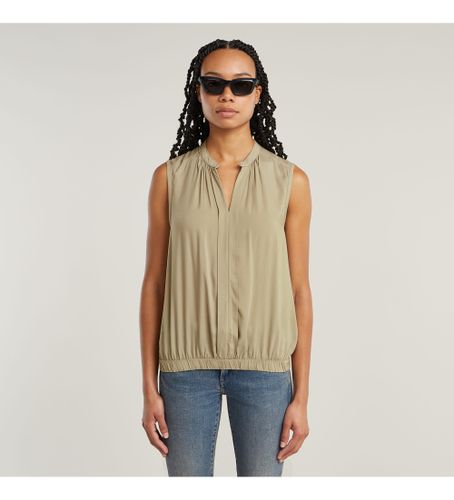 Til kvinder. D24453-D923-C626 Top Stand Up Collar (M), Casual, Viscose, Uden ærmer/stropper, Gråt - G-Star - Modalova