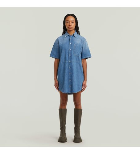 Til kvinder. D26628-D946-H166 Afslappet kjole med snøre (M), Casual, Denim, Korte ærmer, Økologisk bomuld, Bæredygtig - G-Star - Modalova