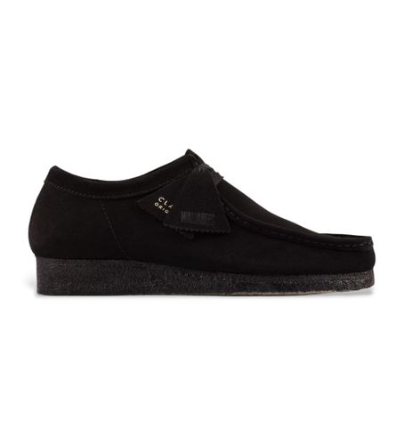 Til mænd. 26155519 Sorte Wallabee-lædersko (43), Fast, Ruskind, Blonder, Casual - Clarks - Modalova