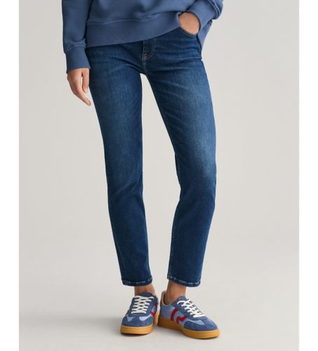 Til kvinder. 4100196 Navy Slim Fit Ankle Jeans (28), , Casual, Bomuld, Denim - Gant - Modalova