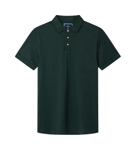 Til mænd. HM563434 Mørkegrøn poloshirt med klassisk pasform (L), Casual, Bomuld, Korte ærmer - Hackett London - Modalova