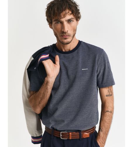 Til mænd. 2013083 Firefarvet Oxford T-shirt Regular Fit navy (XL), Casual, Bomuld, Korte ærmer - Gant - Modalova