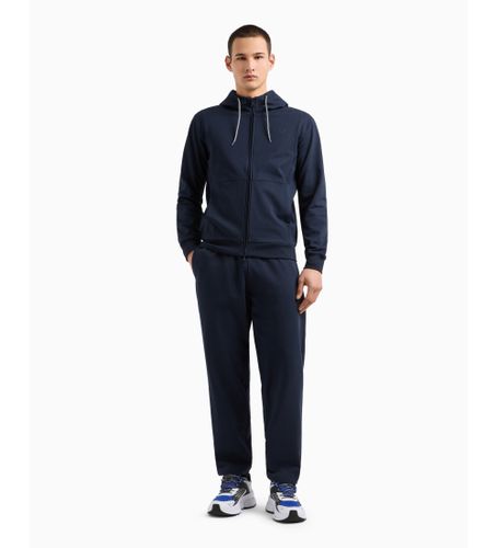 Til mænd. 7M000236_AF13512 Visibility navy hættetrøje i bomuld med hætte (L), Casual, Sport, Multisport, Lange ærmer - EA7 - Modalova