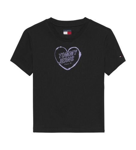 Til kvinder. DW0DW21390 Hjerte T-shirt (L), Casual, Bomuld, Korte ærmer - Tommy Jeans - Modalova