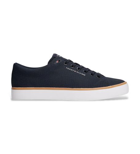 Til mænd. FM0FM05513 Træningssko i mesh med navy-broderet logo (40), Fast, Blonder, Casual - Tommy Hilfiger - Modalova