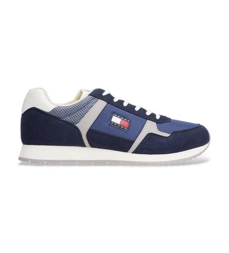 Til mænd. EM0EM01590 Træningssko med navy-logo og blandede teksturer (40), Fast, Blonder, Casual - Tommy Jeans - Modalova