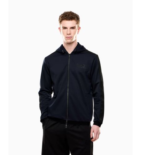 Til mænd. 7M000308_AF13526 SweatshirtNavy Gold Label hættetrøje i teknisk twill med stretch (XL), Casual, Polyester - EA7 - Modalova