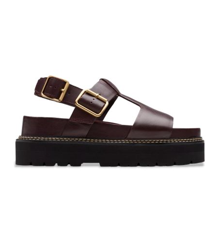 Til kvinder. 26181455 Orianna Sky burgunderfarvede lædersandaler (40), 3-5 cm, Spænder, Casual - Clarks - Modalova