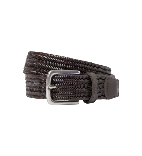 Til mænd. HM4100007 Brunt Tubulr-bælte (XL), Casual, Læder - Hackett London - Modalova