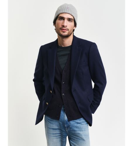 Til mænd. 7706292 Club Jacket Flannel Wool Slim Fit Flannel Jacket navy (50), Casual, Bomuld - Gant - Modalova