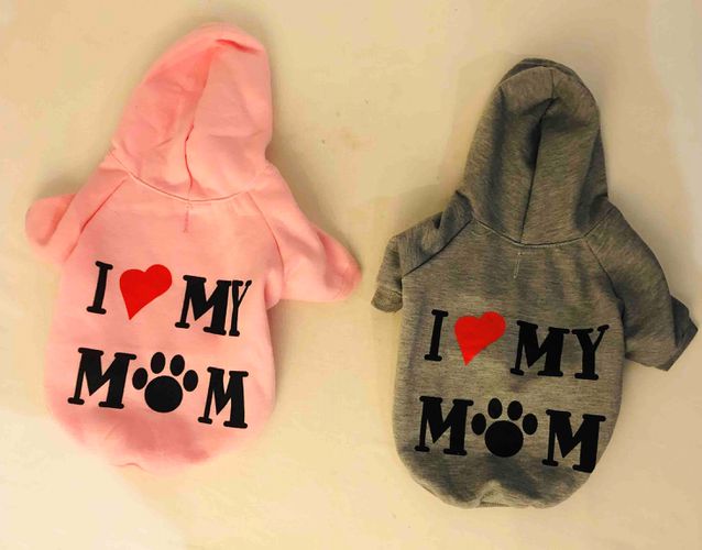 Vêtements pour petits animaux - lot de 2 - couleur rose et gris " i love my mum" - Label Emmaüs - Modalova