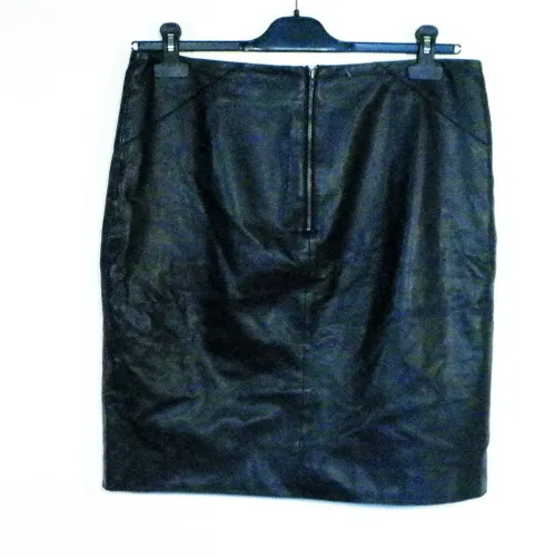 Jupe en Cuir Noir CAROLL T 42 - caroll - Modalova