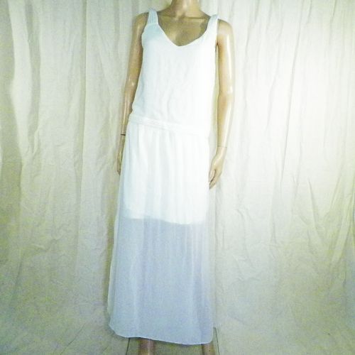 Robe Blanche Taille Estime M - Label Emmaus - Modalova