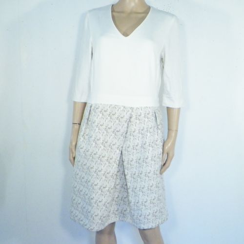 Robe Blanche & Beige Taille Estime L - caroll - Modalova