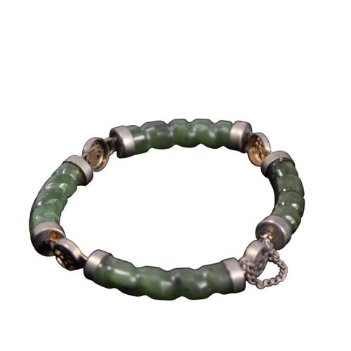 Bracelet pierre verte - Label Emmaus - Modalova