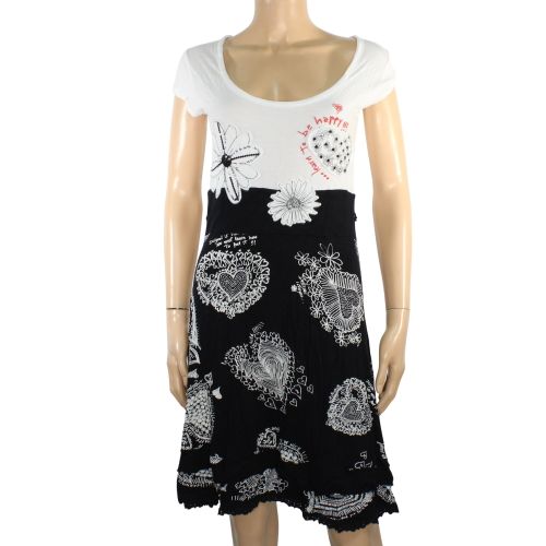 Robe Blanche & Noire Taille L - Desigual - Modalova