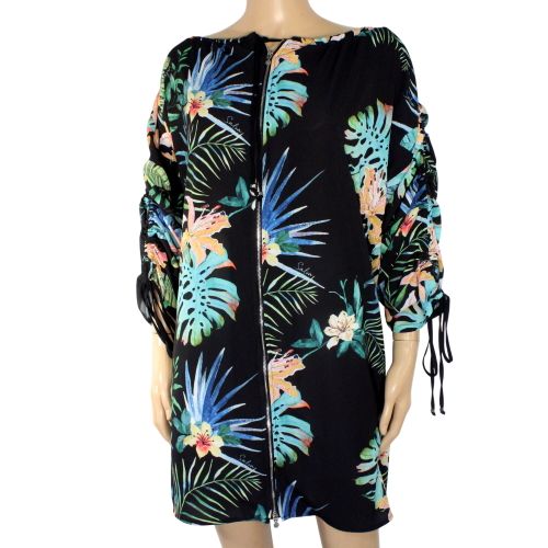 Robe Noire Tropicale SALSA Taille L - salsa - Modalova