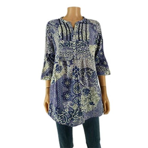 Blouse violette imprimée - Taille 1 - Toscane - Modalova