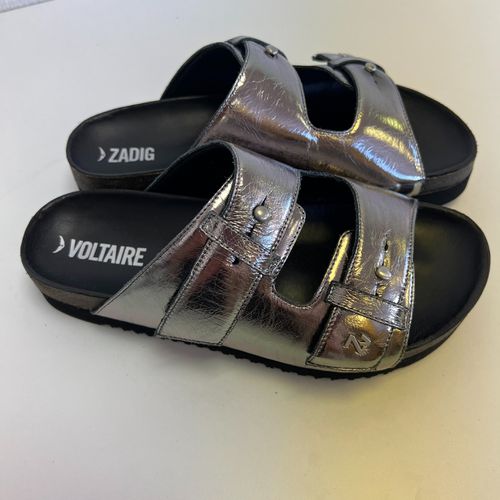 Sandales mules Alpha Vintage Metal argent - T38 - zadig&voltaire - Modalova