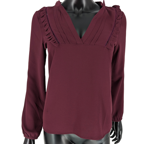 Blouse T.S manche longue couleur aubergine - naf naf - Modalova