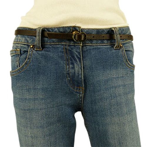 Ceinture en cuir et  boucle grise - Taille 02 - Comptoir des Cotonniers - Modalova