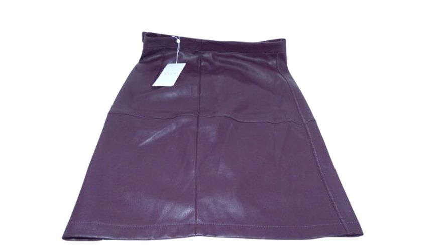 Jupe simili cuir prune - vila - Modalova