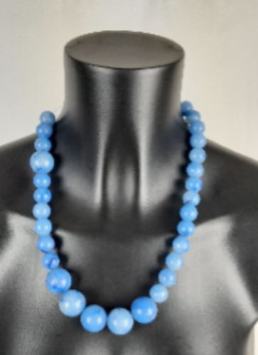 Collier en perles bleu fait main - Label Emmaus - Modalova