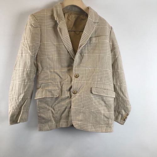 Veste de costume beige  motifs pied de coq - 48 - david monticelli - Modalova