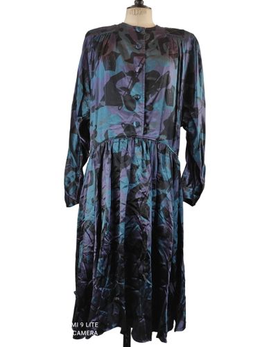 Robe mi-longue imprimé abstrait - -vintage 80s -T. M/L (estimée) - Chacok - Modalova