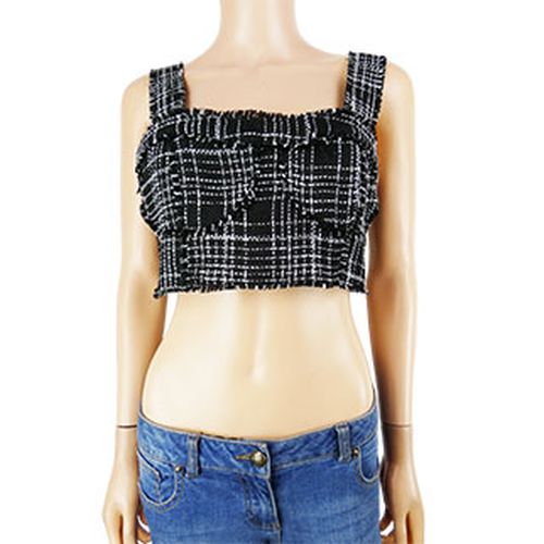 Crop top  carreaux blancs - Taille S - h&m - Modalova