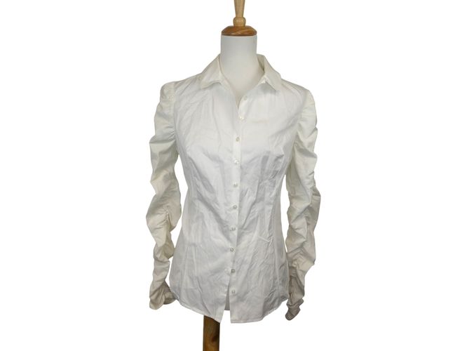 Chemise luxe crue et blanche en coton pima - Taille S - anne fontaine paris - Modalova