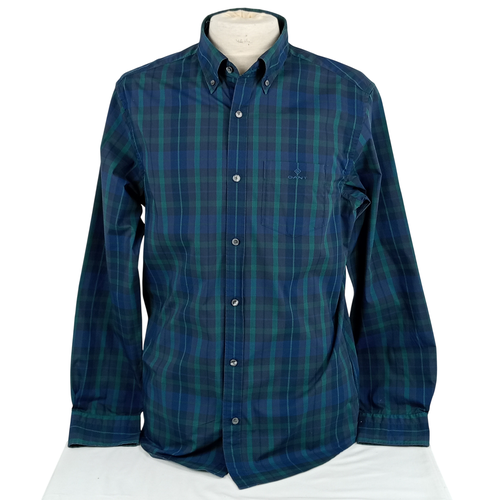 Chemise  carreaux de la marque col boutonn manches longues de couleur et vert taille M (39/40) - gant - Modalova