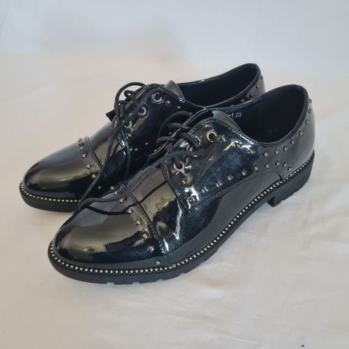 Derbies vernis noir - Label Emmaus - Modalova