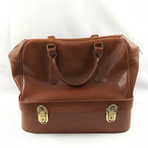 Sac de voyage en cuir marron - Label Emmaus - Modalova