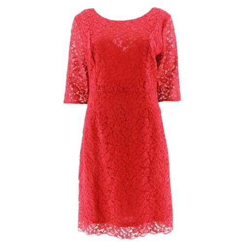 Robe  broderie - manches 3/4  - 40 - camaeu - Modalova