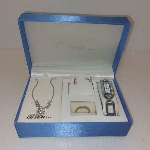 Coffret de bijoux et montre assortis - bleu... - Modalova