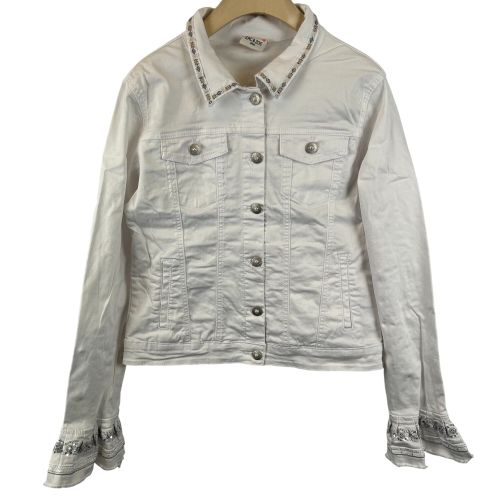 Paris - Veste jean blanche avec broderie - Taille 42 - zac & zoe - Modalova