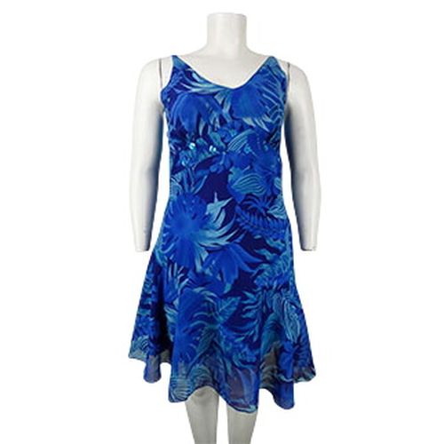 Robe  motifs - Bonheur - taille 46 - bleu bonheur - Modalova