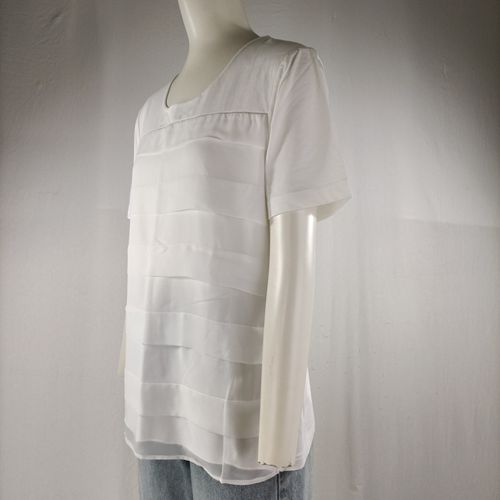 T-shirt manches courtes, doubl voile pliss - taille 40 - gerry weber - Modalova