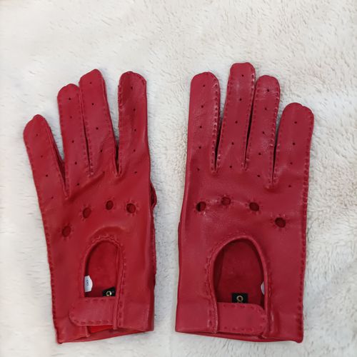 Gants en cuir rouge - Label Emmaus - Modalova