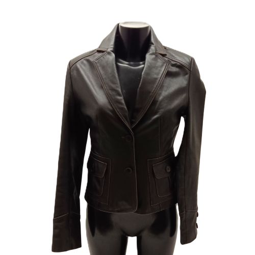 Veste en cuir Taille 38 Ginger - Label Emmaus - Modalova